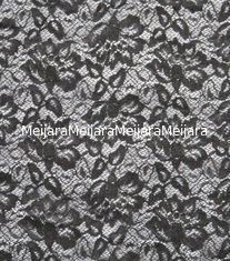 China Breathable Black Elastic Lace Fabric , Wedding Dresses Lace Fabric supplier