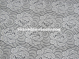 China Simple / Elegant Flower Pattern Cotton Nylon Lace Fabric For Fashion Mash SYD-0171 supplier