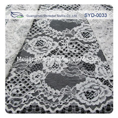 China Black Dress Corded Chantilly Flower Lace Fabric / Embroidered Lace Fabric supplier