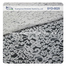 China Cotton Stretch Corded Lace Fabric Scallop Lace Dress For Garment supplier