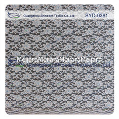 China Stretchy Floral Corded Lace Fabric Trimming , Guipure Embroidery Lace Fabric supplier