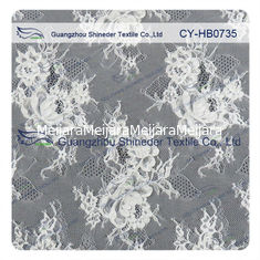 China Jacquard Sewing Eyelash Lace Trim Fabric By The Yard , Custom Printed supplier