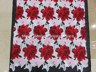 China Heavy Three Color Embroidered Crochet Lace Fabric / Dressmaking Fabric supplier