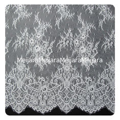 China Embroidered Nylon Eyelash Lace Trim Shorts / Embroidered Lace Fabric supplier