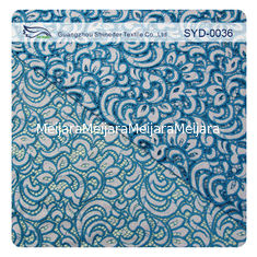 China Double Color Cotton Nylon Lace Fabric For Home Textile / Eyelash Lace Fabric supplier