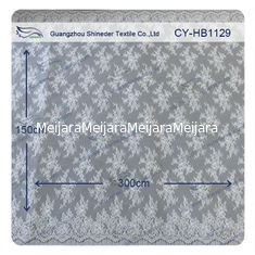 China Allover Flower Soft Handfeel Chantilly Lace , High End Bridal Fabric Trim supplier