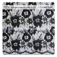 China Polyester Yarn Chantilly Lace Guipure Flower Grace Cotton Lace Fabric for Bridal Dress supplier