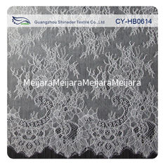 China Delicate Gorgeous Chantilly Lace for Evening Dress , White Color supplier