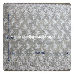 China 100 Nylon Swiss Voile Chantilly Lace , Customized French Lace Fabric supplier