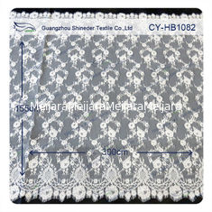 China Custom Printed Swiss Voile Lace Trimming / Wedding Dresses Lace Fabric supplier