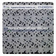 China Thick Polyester Charming Allover Fabric Chemical Lace For Lady Garment supplier