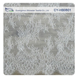 Blue Flower Charming Chantilly Lace , Lace Fabric Wedding Dresses supplier