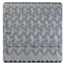 Eco friendly Dyeing Fabric , Flora Bridal Chantilly Nylon Lace With Nylon Material supplier