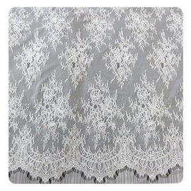 150CM Wedding Dress Floral Lace Fabric Chantilly OEM Textile Floral Fabric supplier