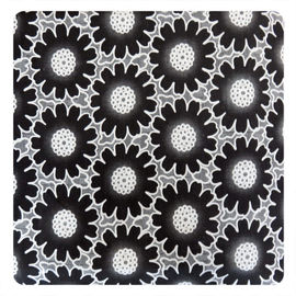 Fashion Big Black Floral Cotton Lace Fabric , 50% Cotton 50% Polyester supplier