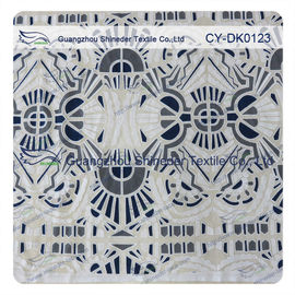 White And Black Big Geometric Cotton Polyester  Lace Fabric , 1.45 - 1.5m supplier