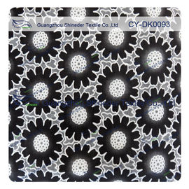 Fashion Different Color Big  Floral Cotton Polyester Lace Fabric , Burn Out Lace Fabric supplier