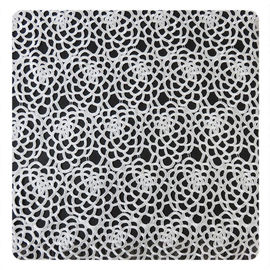 Antique Stretch Polyester Embroidery Lace Fabric ,  White Flower supplier