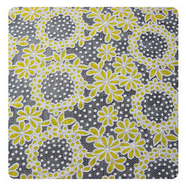 Cotton Circle Colored Polyester Burnout Allover Flower Lace Fabric For Kid Clothes supplier