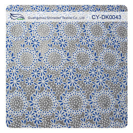 Cotton Circle Colored Polyester Burnout Allover Flower Lace Fabric For Kid Clothes supplier