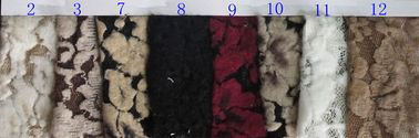 White Flower Brushed Lace Stretchable , Rayon Nylon Spandex Fabric CY-LQ0003 supplier