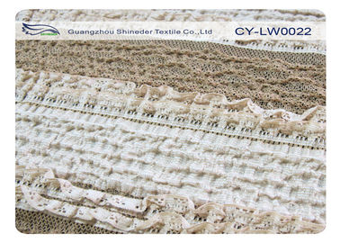 Cotton Nylon Spandex Streth Lace Fabric For Underwear Nightwear SGS CY-LW0022 supplier