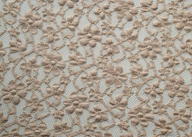 Allover Nylon Rayon Stretch Lace Fabric / Elastic Floral Lace Fabric CY-LW0104 supplier