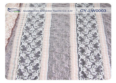 Novel Tulle Stretchable Lace Nylon Spandex Fabric , 130cm Width CY-LW0003 supplier