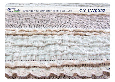 OEM / ODM Water Soluble Stretch Lace Fabric , Cotton Nylon Spandex Fabric CY-LW0022 supplier