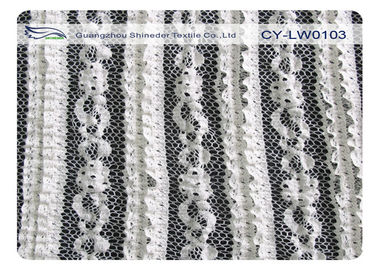 Eco Friendly Cotton Stretch Lace Fabric For Dress , Garment Shrink-Resistant CY-LW0103 supplier