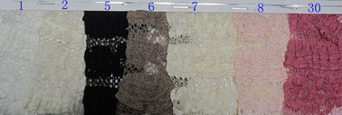 Eco Friendly Cotton Stretch Lace Fabric For Dress , Garment Shrink-Resistant CY-LW0103 supplier