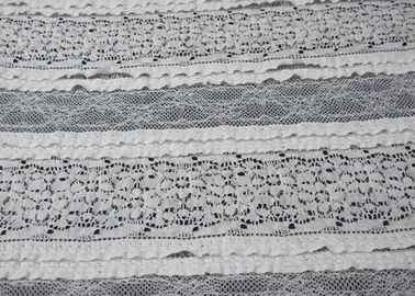 Delicate Grey Stretch Lace Fabric For Nightwear , Bedding Textile SGS CY-LW0182 supplier