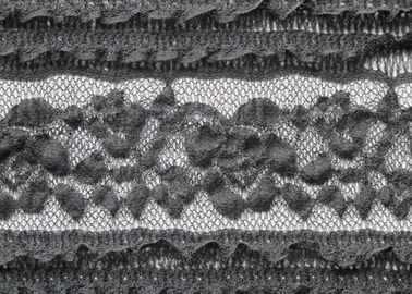 Soft Spandex Black Stretch Wedding Dress Lace Fabric With 130cm Width supplier