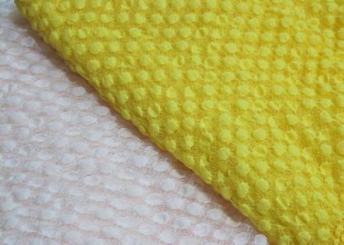 Flexible Bubble Flexible Stretchy Lace Fabric , Nylon / Spandex And Cotton supplier