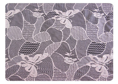 Butterfly Pattern Polyester Lace Fabric , OEM / ODM Offer CY-CT8515 supplier