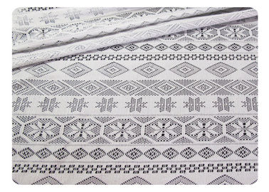 Geometric Polyester Lace Fabric for Garment / Curtain CY-CT8519 supplier