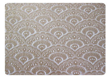 Water Soluble Fan Shaped Lace Fabric 65% Terylene + 35% Cotton CY-CT8521 supplier
