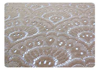 Water Soluble Fan Shaped Lace Fabric 65% Terylene + 35% Cotton CY-CT8521 supplier