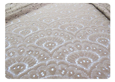 Water Soluble Fan Shaped Lace Fabric 65% Terylene + 35% Cotton CY-CT8521 supplier