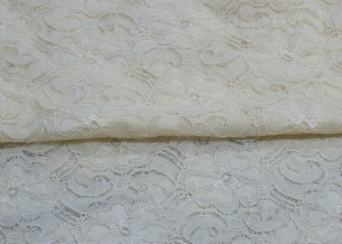 White Elastic Lace Nylon Spandex Fabric Beautiful Elegant CY-LW0783Y supplier