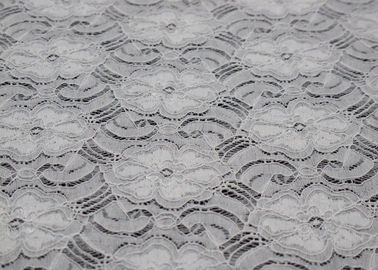 White Elastic Lace Nylon Spandex Fabric Beautiful Elegant CY-LW0783Y supplier