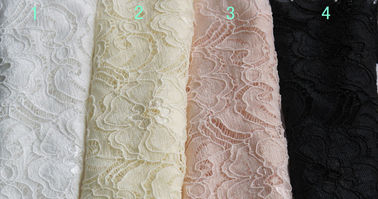White Elastic Lace Nylon Spandex Fabric Beautiful Elegant CY-LW0783Y supplier