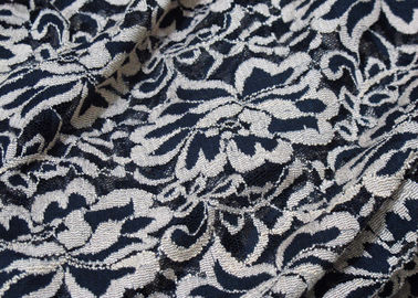 Custom Flower Nylon Elastic Lace Fabric For Upholstery OEM / ODM CY-LW0790 supplier