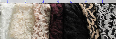 Custom Flower Nylon Elastic Lace Fabric For Upholstery OEM / ODM CY-LW0790 supplier