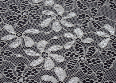 90% Nylon + 10% Spandex Flower Elastic Lace Fabric For Nightwear CY-LW0795 supplier