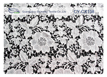Nylon Cotton Embroidered Lace Fabric with 120cm Width CY-CX108 supplier