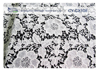 Nylon Cotton Embroidered Lace Fabric with 120cm Width CY-CX108 supplier