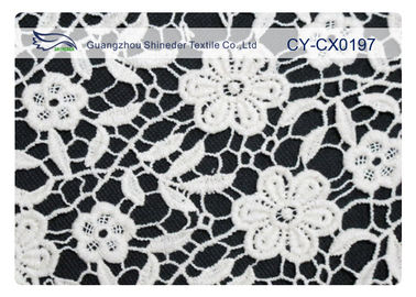 Eco-Friendly Embroidered Lace Fabric for Wedding Dress CY-CX0197 supplier