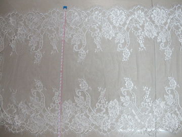 Fashion White Dress Eyelash Lace Trim With 43cm Width CY-HB3211 supplier