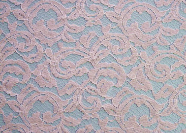 Nylon Cotton Corded Lace Fabric Red / Brown Shrink-Resistant OEM ODM CY-LW0679 supplier